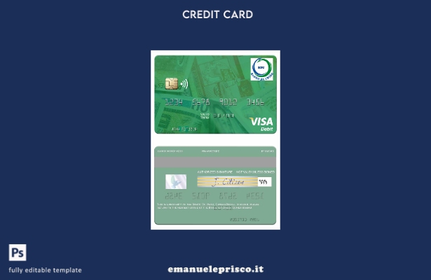 modello di carta di debito visto Guinea Bissau Banco Da Uniao in stile verificat